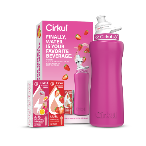 32Oz. Hot Pink Stainless Steel Bottle Starter Kit